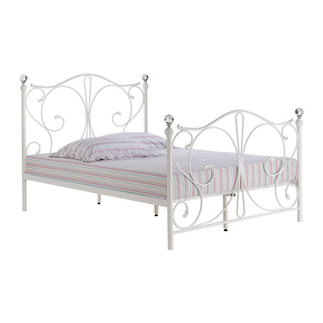 Claire White Metal Frame Bed - FurniComp