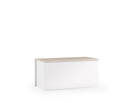 Cori White & Oak Wooden Storage Bench/Blanket Box - FurniComp