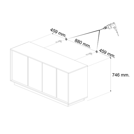 Glacia 4 Door Black Marble Effect Sideboard - FurniComp