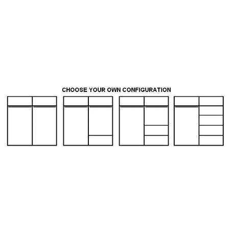 Klassy 2 Door 150cm Black Mirrored Sliding Door Wardrobe KL-04 - FurniComp