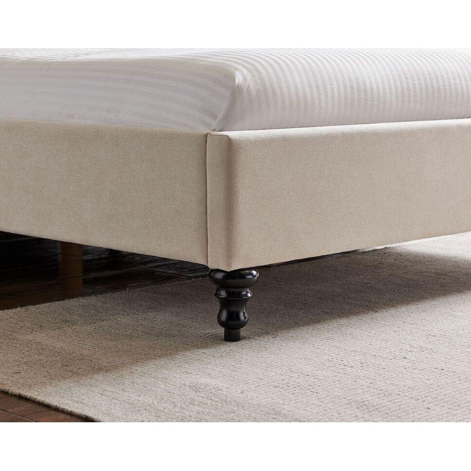 Lia Natural Fabric Bed Frame - FurniComp