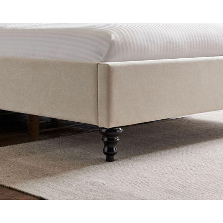 Lia Natural Fabric Bed Frame - FurniComp