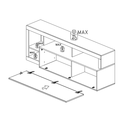 Lorenzo 184cm White Gloss and Anthracite TV Unit - FurniComp