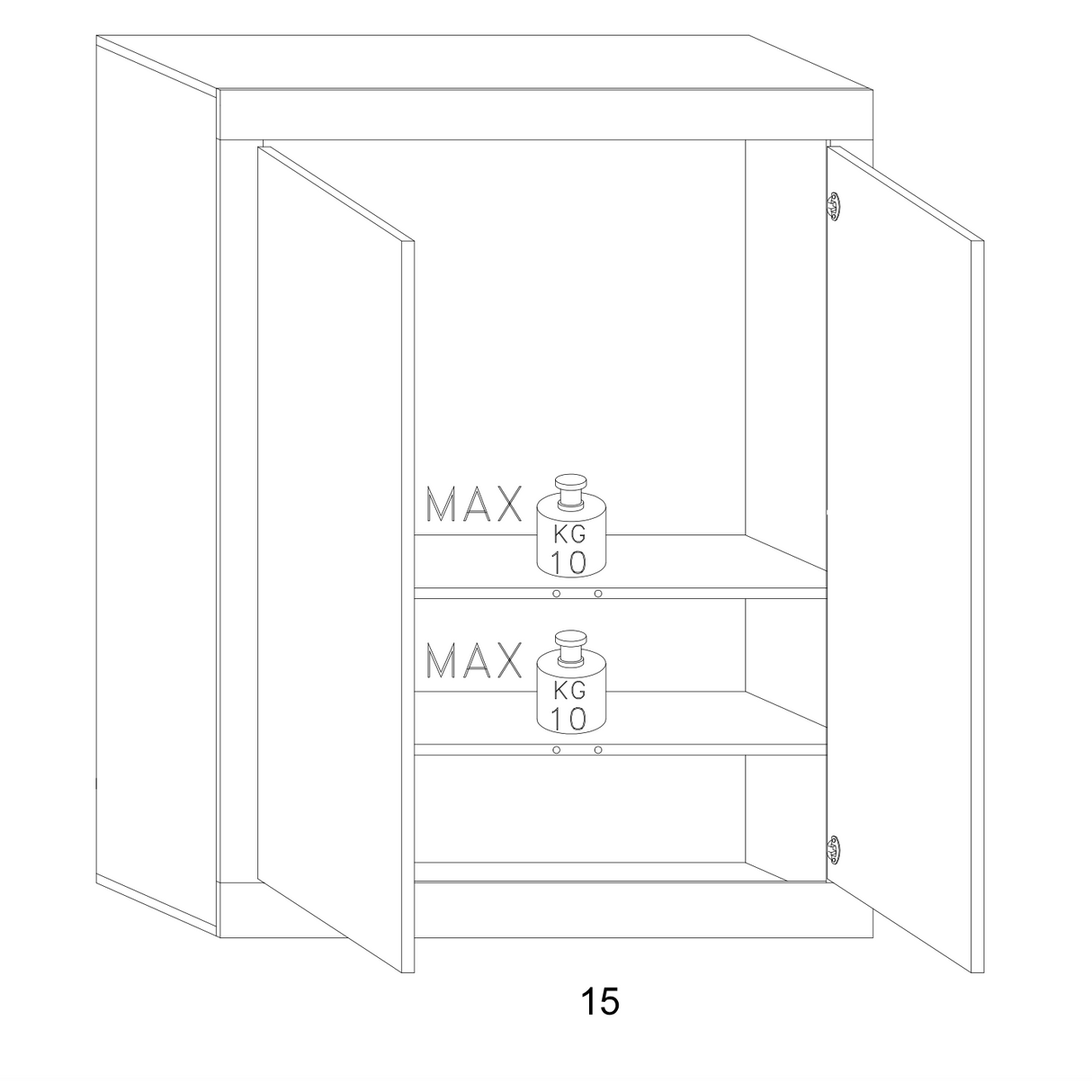 Selene White Oak Pine Tall Narrow Shallow Depth Hallway Wardrobe - FurniComp