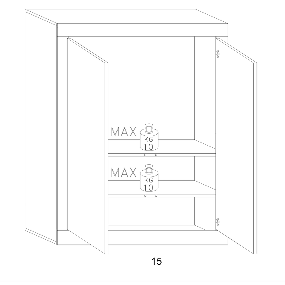Selene White Gloss Tall Narrow Shallow Depth Hallway Wardrobe - FurniComp