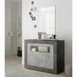 Siena 2 Door Anthracite and Concrete Grey Sideboard - FurniComp