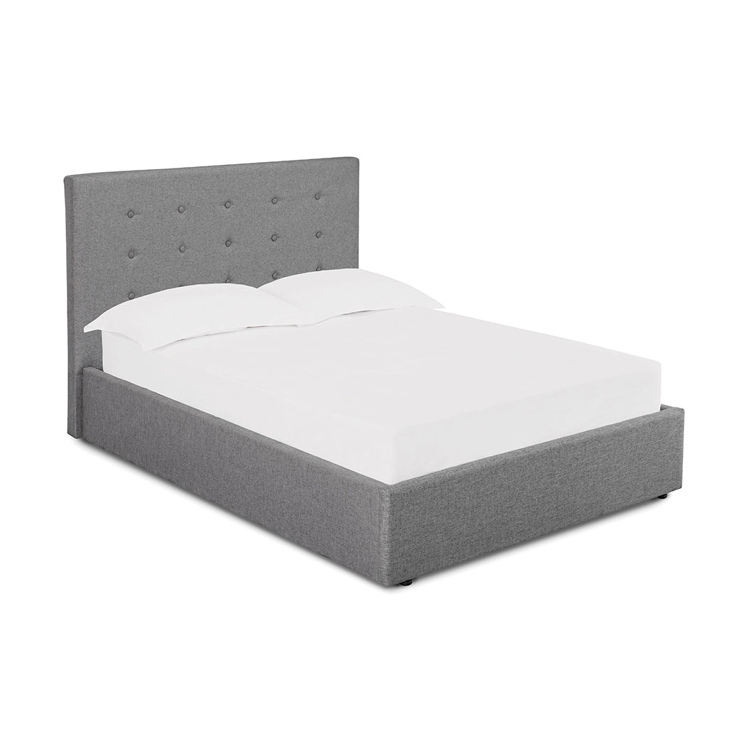 Skylar Grey Fabric Standard/Ottoman Lift Up Storage Bed - FurniComp