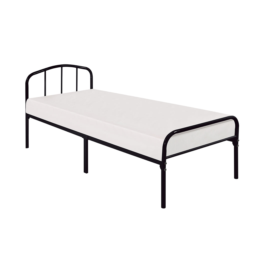 Spencer Black Metal Frame Bed - FurniComp