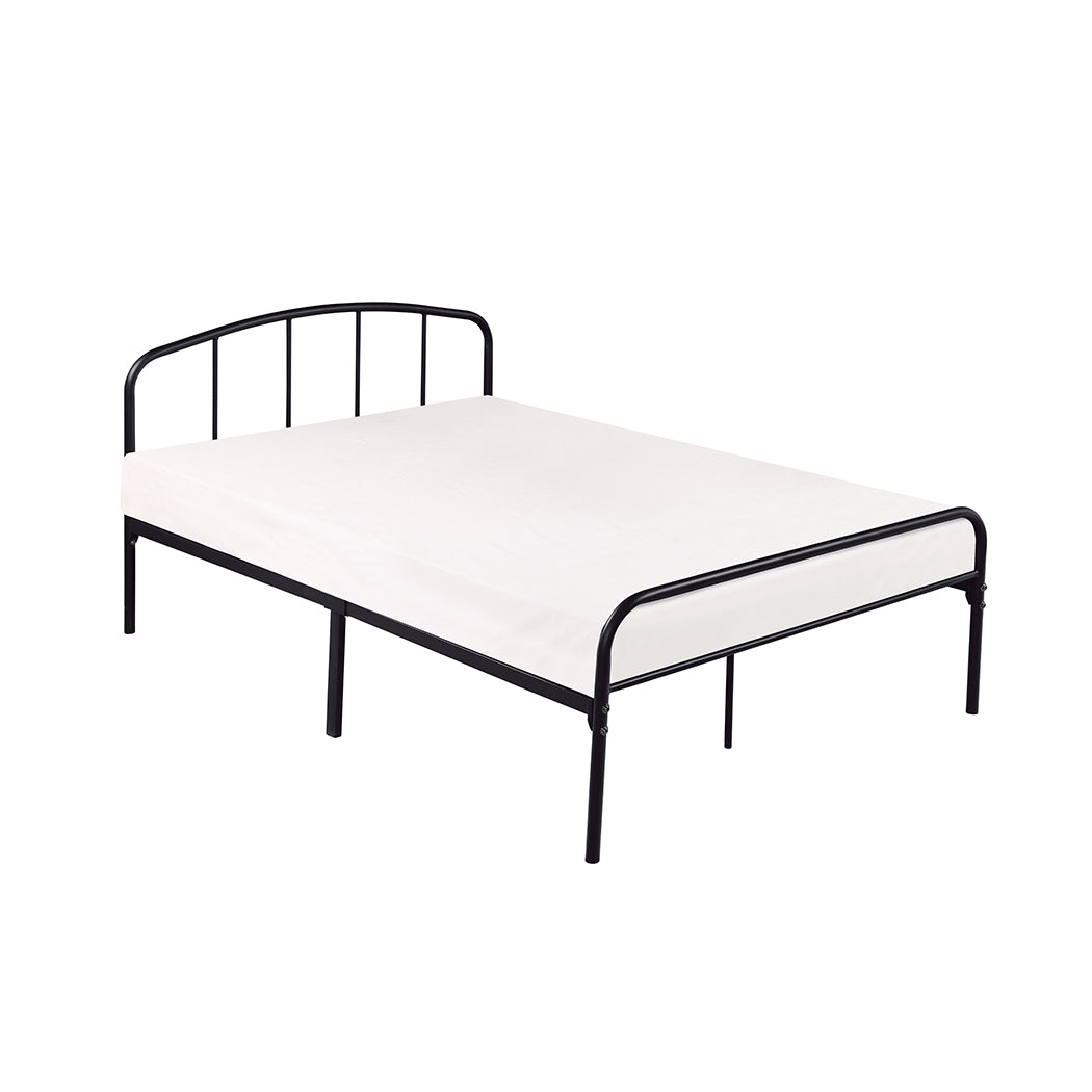 Spencer Black Metal Frame Bed - FurniComp