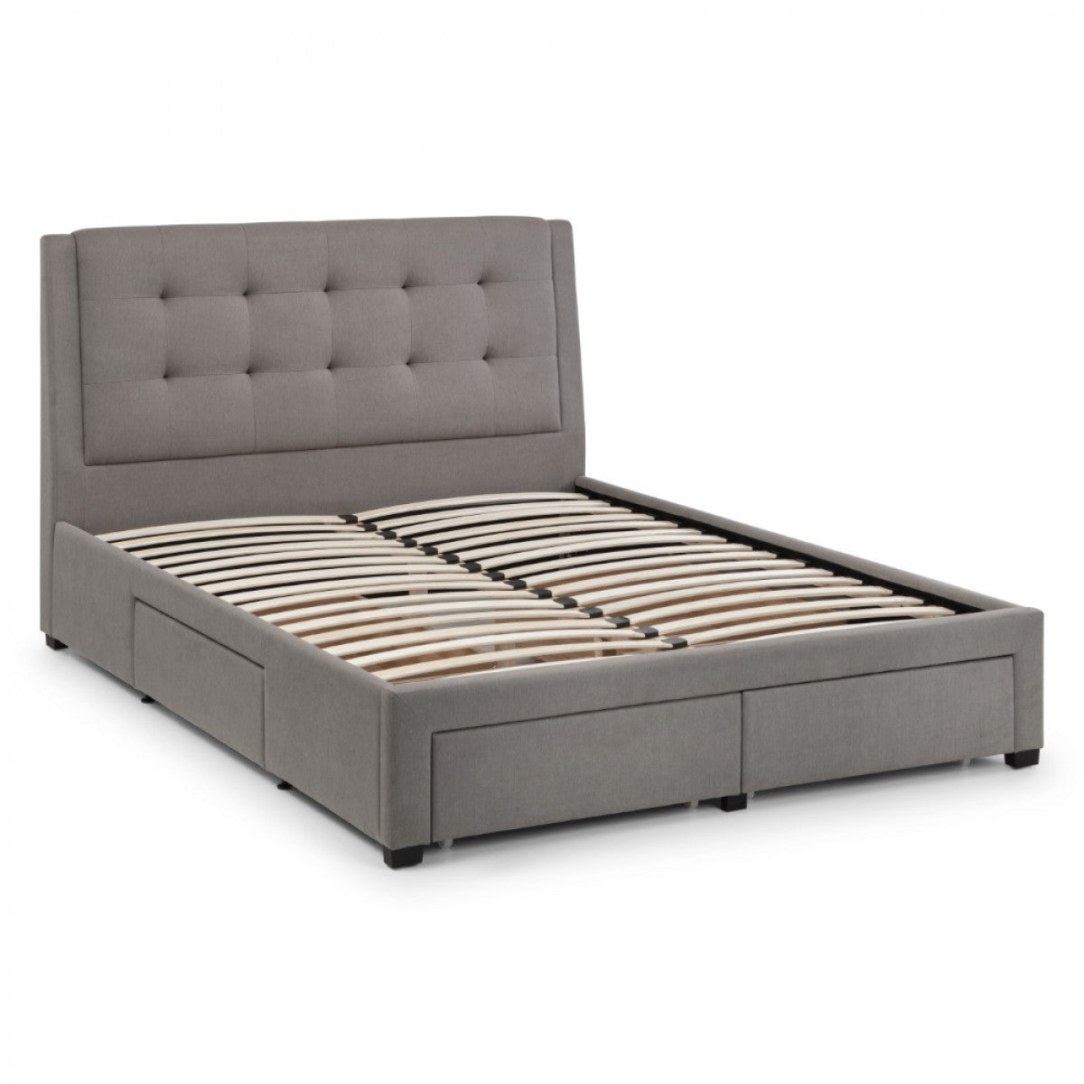 Stockton Grey Fabric 4 Drawer Bed - FurniComp