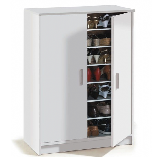 Sydney Alpine White Large 30 Pair Shoe Storage Cupboard FurniComp