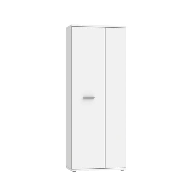 Variant Multipurpose White Tall 2 Door Utility Shoe Storage Cupboard - FurniComp