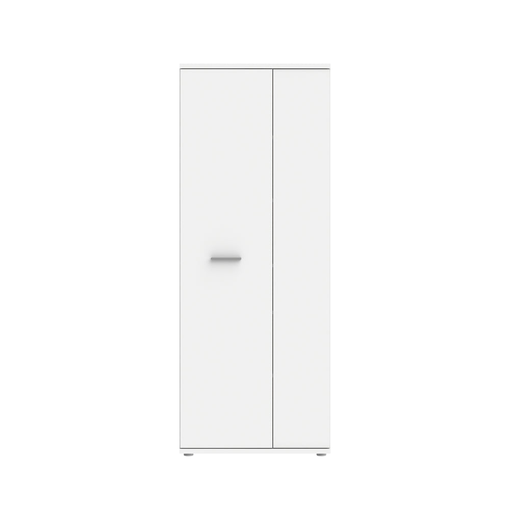 Variant Multipurpose White Tall 2 Door Utility Shoe Storage Cupboard - FurniComp