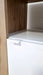 Lorenzo 1 Door White Gloss and Cadiz Oak Small Bathroom Storage Cabinet - FurniComp