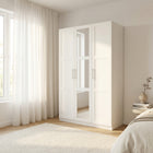 Denver 3 Door White Mirrored Panelled Wardrobe - FurniComp