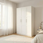 Denver 3 Door White Panelled Wardrobe - FurniComp
