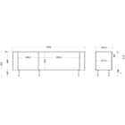 Palermo 180cm 3 Door Curved TV Unit - Cashmere - FurniComp