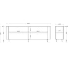 Palermo 230cm 4 Door Large Curved Sideboard - Cashmere - FurniComp