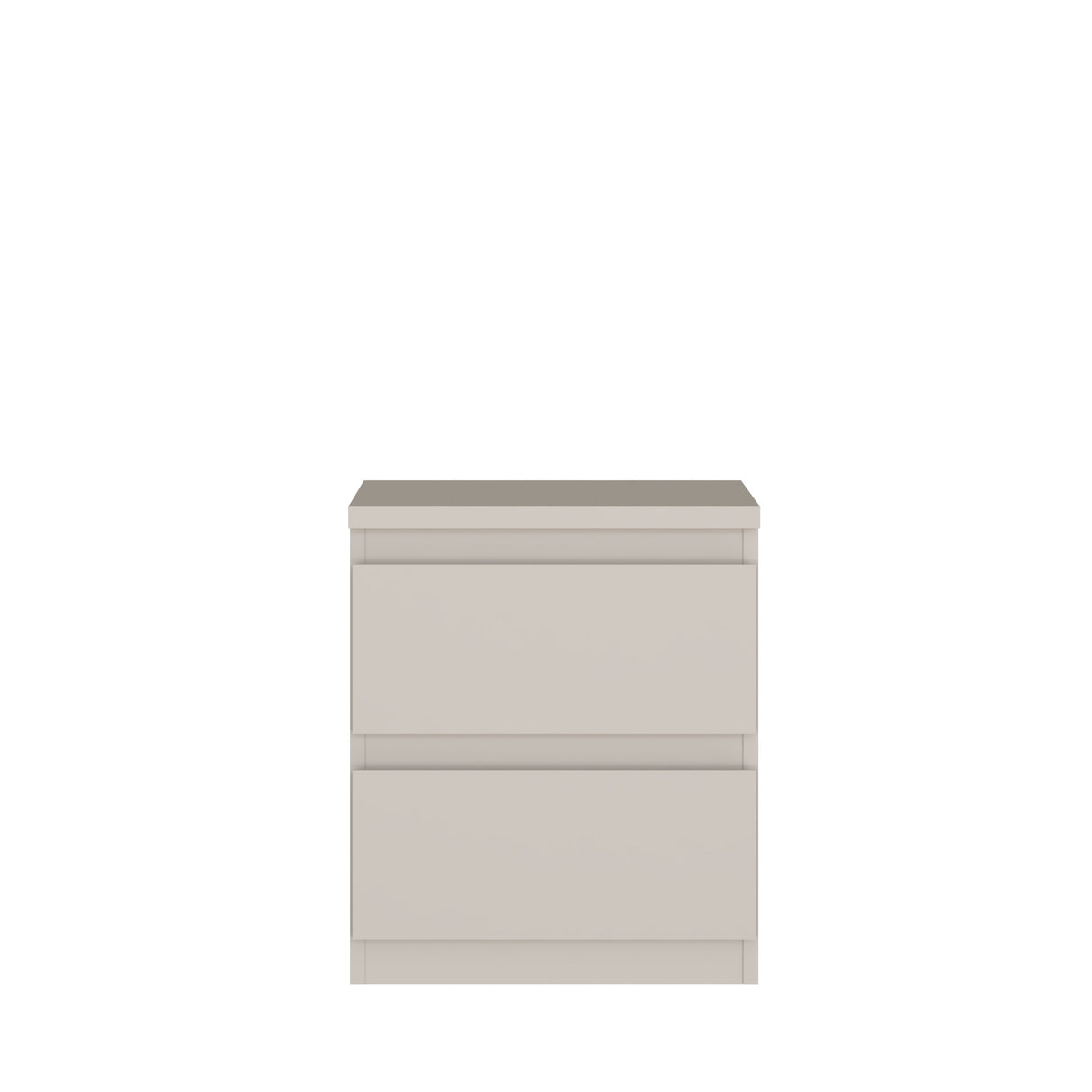Alaska 2 Drawer Bedside Table - Cashmere - FurniComp