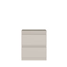 Alaska 2 Drawer Bedside Table - Cashmere - FurniComp