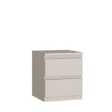 Alaska 2 Drawer Bedside Table - Cashmere - FurniComp