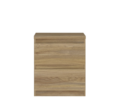 Alaska 2 Drawer Bedside Table - Oak - FurniComp