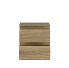 Alaska 2 Drawer Bedside Table - Oak - FurniComp