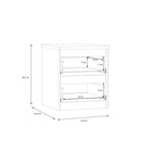 Alaska 2 Drawer Bedside Table - Oak - FurniComp
