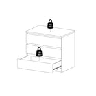 Alaska 3 Drawer Cashmere Chest of Drawer