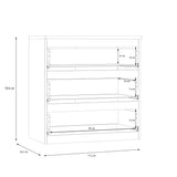 Alaska 3 Drawer Chest of Drawers - Cashmere - FurniComp