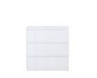 Alaska 3 Drawer Chest of Drawers - White Gloss - FurniComp