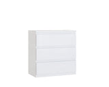 Alaska 3 Drawer Chest of Drawers - White Gloss - FurniComp