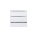 Alaska 3 Drawer Chest of Drawers - White Gloss - FurniComp