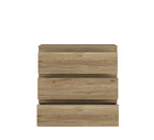 Alaska 3 Drawer Chest of Drawers - Oak - FurniComp