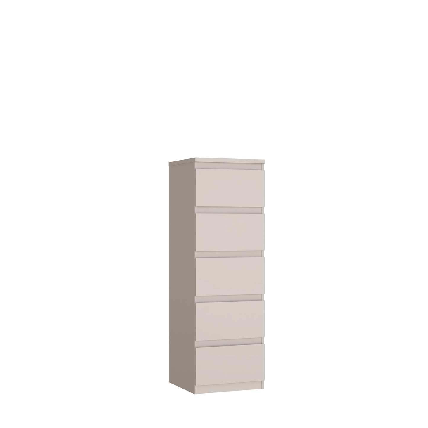 Alaska 5 Drawer Tall Chest of Drawers - Cashmere - FurniComp