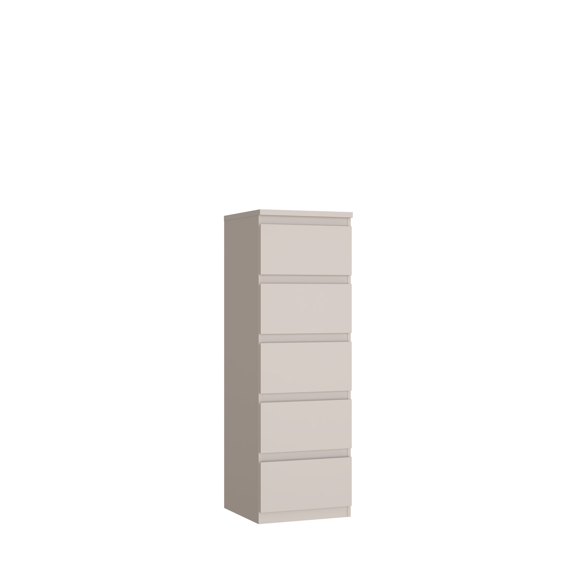 Alaska 5 Drawer Tall Chest of Drawers - Cashmere - FurniComp