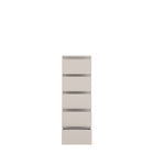 Alaska 5 Drawer Tall Chest of Drawers - Cashmere - FurniComp