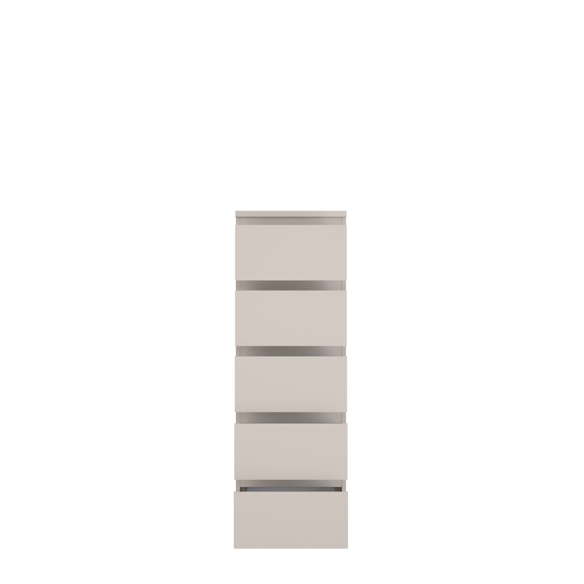 Alaska 5 Drawer Tall Chest of Drawers - Cashmere - FurniComp