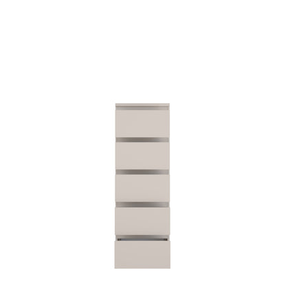 Alaska 5 Drawer Tall Chest of Drawers - Cashmere - FurniComp