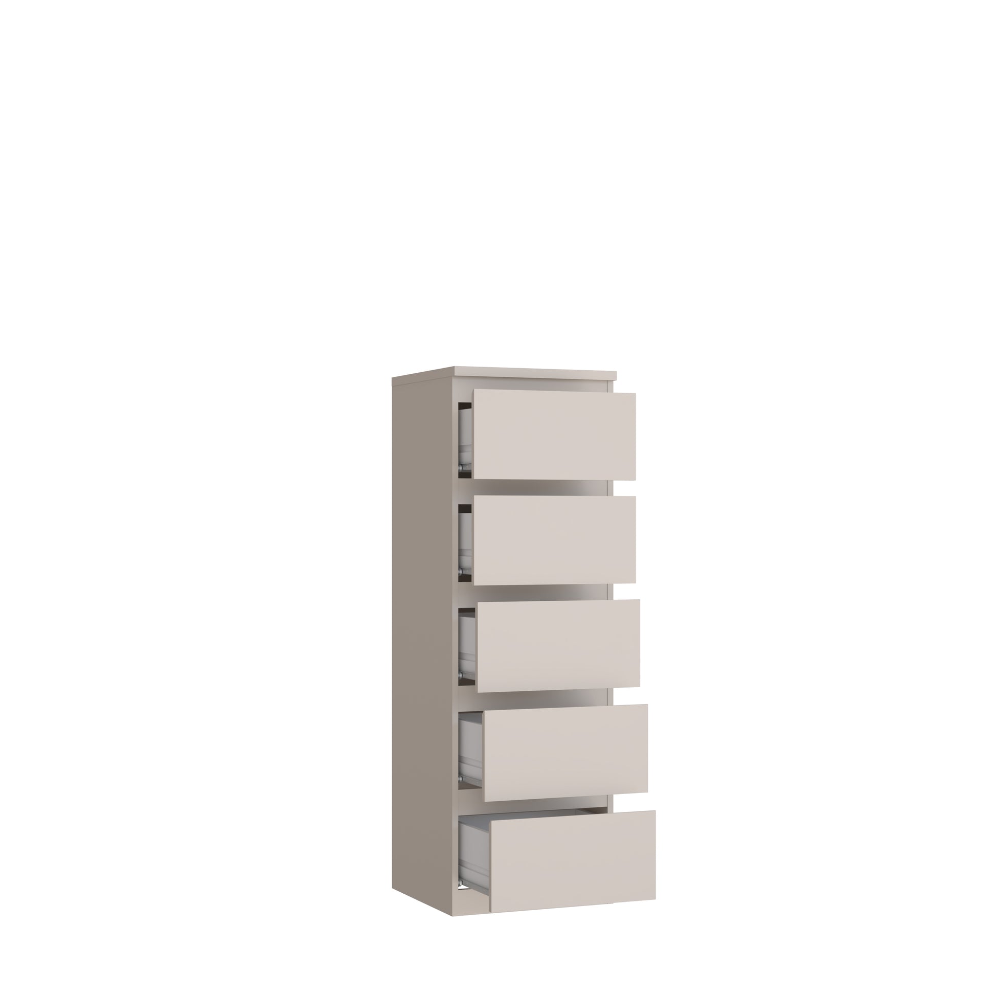 Alaska 5 Drawer Tall Chest of Drawers - Cashmere - FurniComp