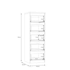 Alaska 5 Drawer Tall Chest of Drawers - Cashmere - FurniComp