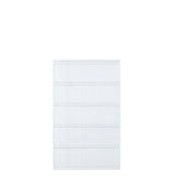 Alaska 5 Drawer Wide Chest of Drawers - White Gloss - FurniComp