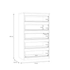 Alaska 5 Drawer Wide Chest of Drawers - White Gloss - FurniComp