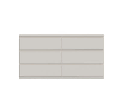 Alaska 6 Drawer Wide Chest of Drawers - Cashmere - FurniComp