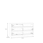 Alaska 6 Drawer Wide Chest of Drawers - Cashmere - FurniComp
