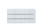 Alaska 6 Drawer Wide Chest of Drawers - White Gloss - FurniComp