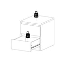 Alaska Jackson Hickory Oak 2 Drawer Bedside