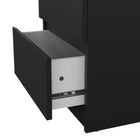 Alaska Matt Black 2 Drawer Bedside