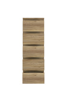 Alaska 5 Drawer Tall Chest of Drawers - Oak - FurniComp