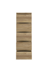 Alaska 5 Drawer Tall Chest of Drawers - Oak - FurniComp